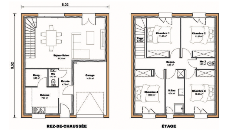 Exemple de plans d’avant-projet pour une villa